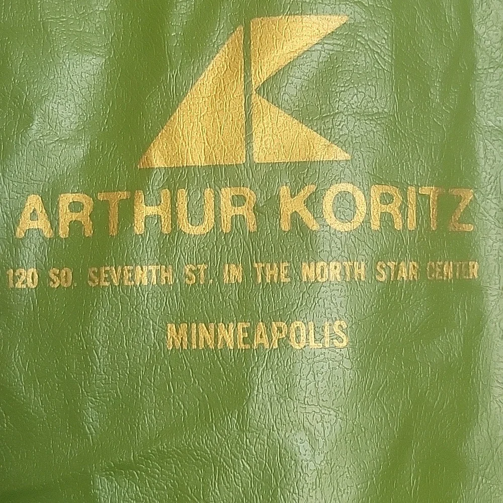 Arthur Koritz Custom Tailor Green Vintage Garment Bag Good Condition No Flaws
